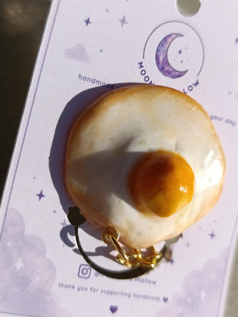 Fried Egg Keychain 🍳✨