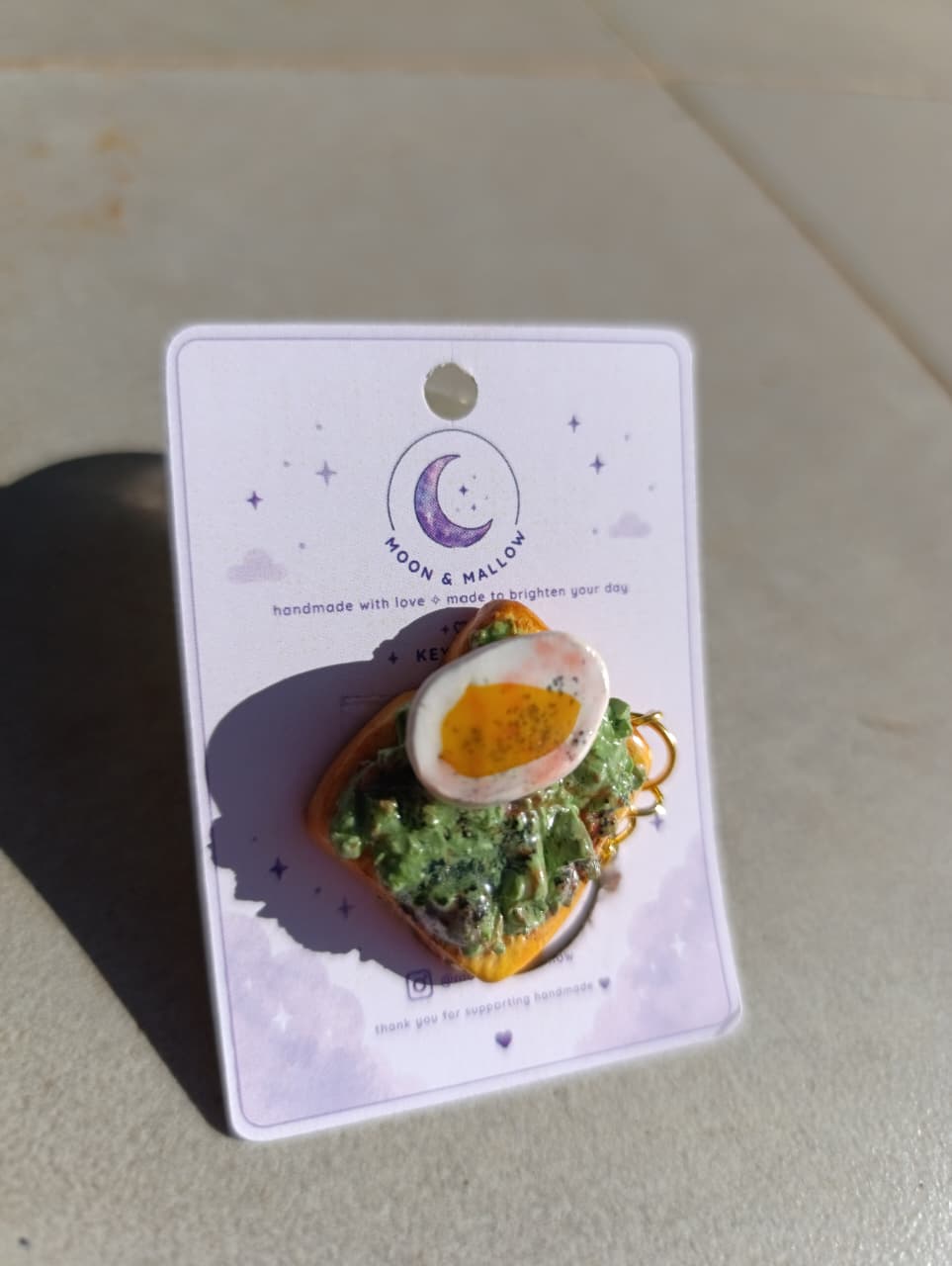 Avocado & Egg Toast Keychain 🥑🍳
