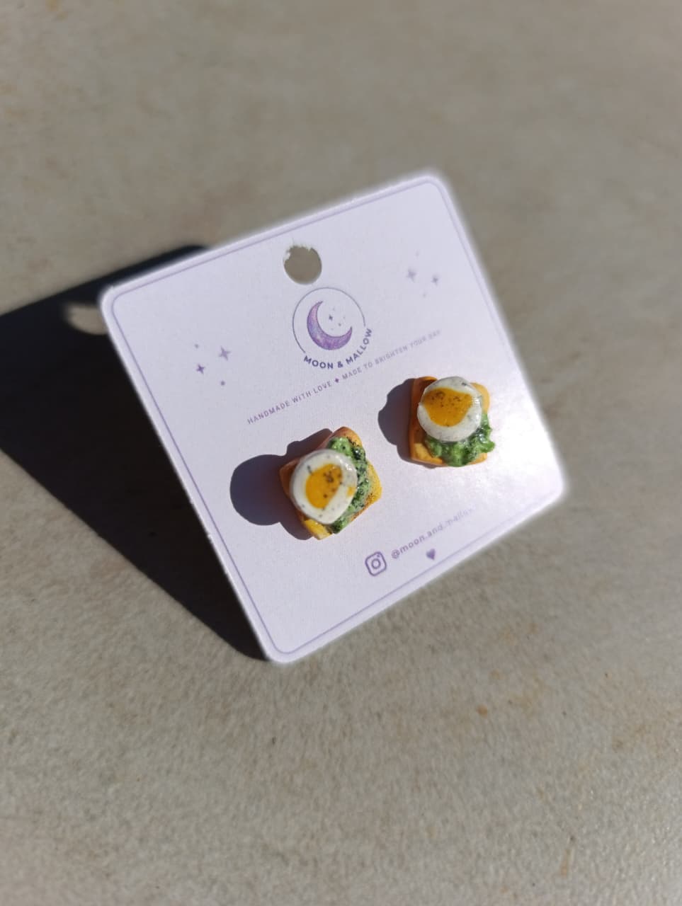 Avocado & Egg Toast Stud Earrings 🥑🍳