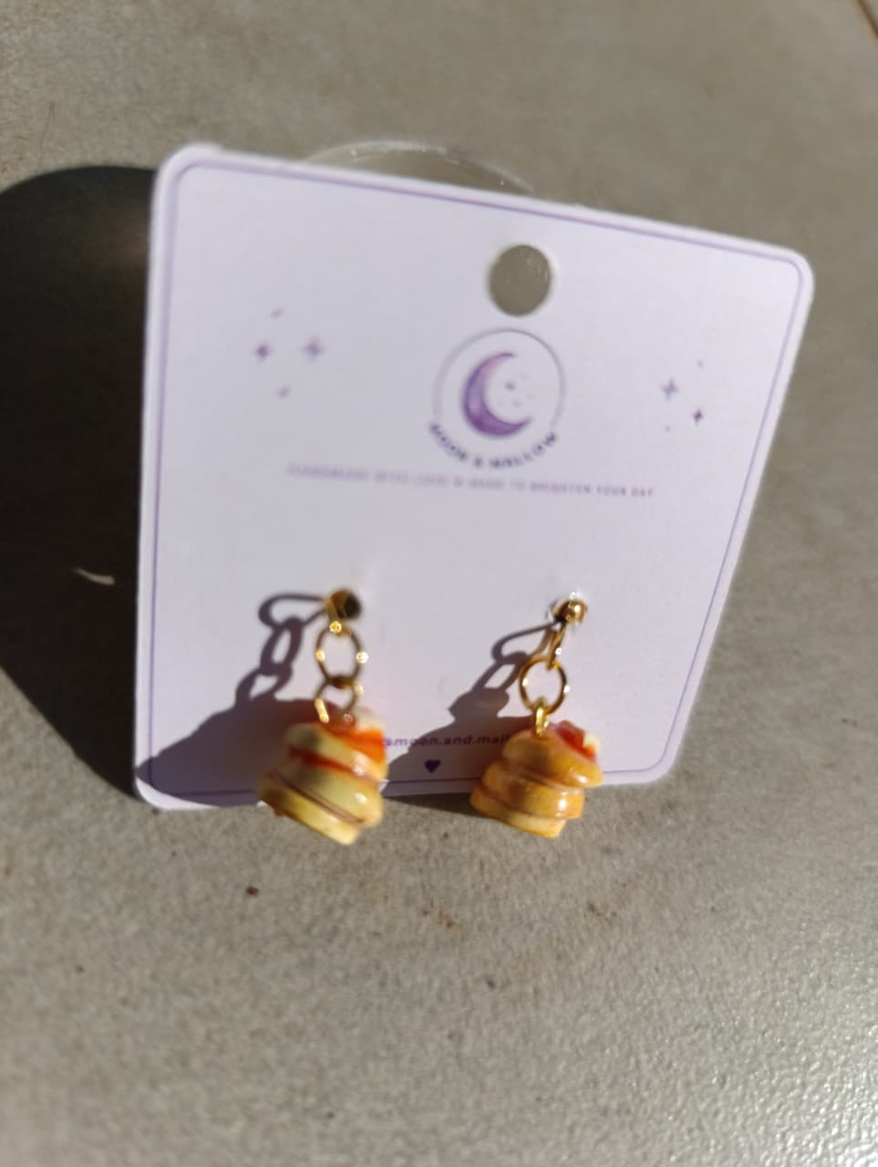 Pancake Stack Dangle Earrings 🥞✨