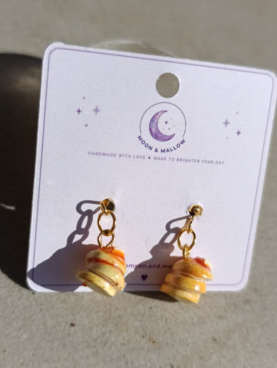 Pancake Stack Dangle Earrings 🥞✨