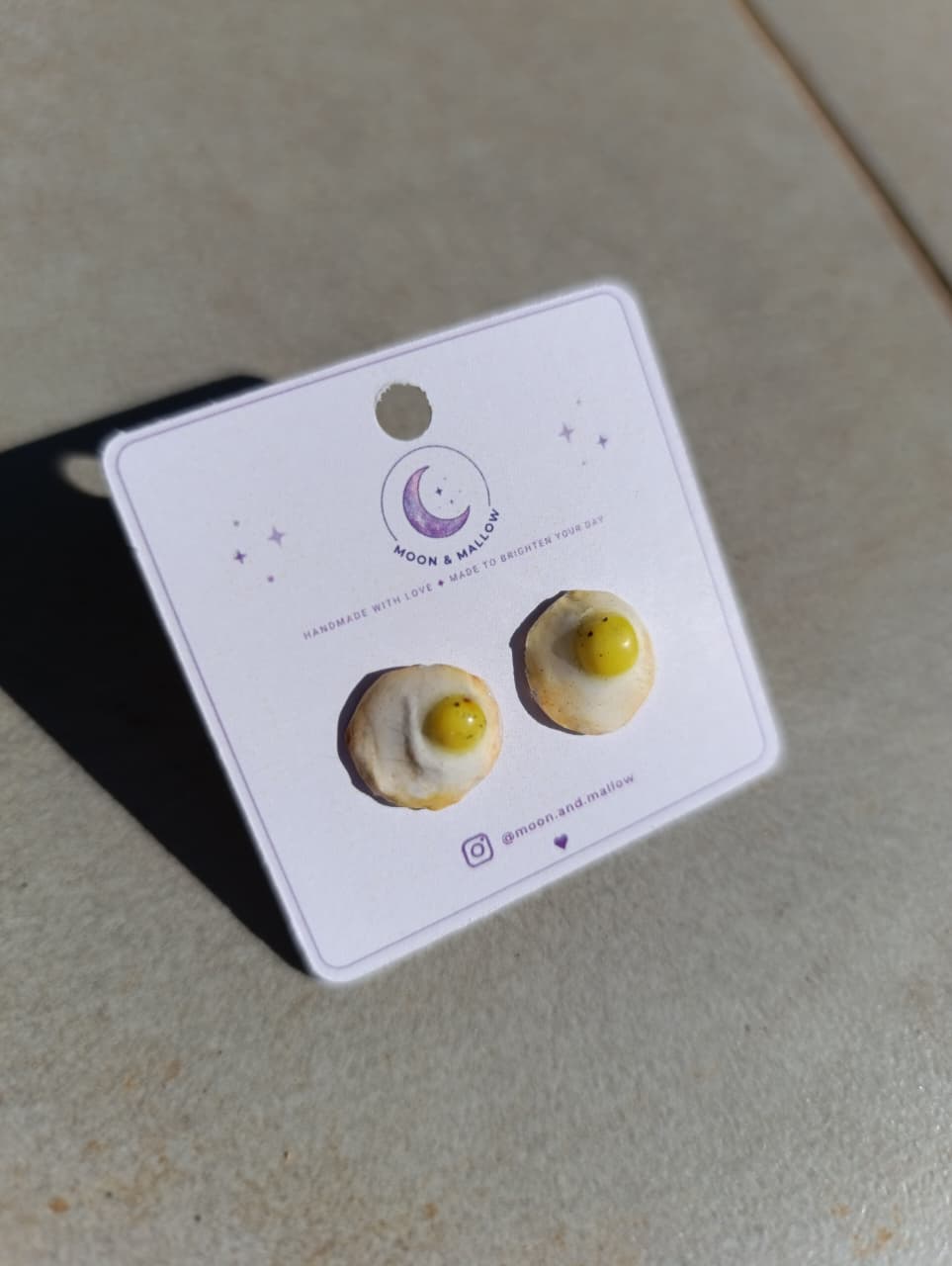 Fried Egg Stud Earrings 🍳✨