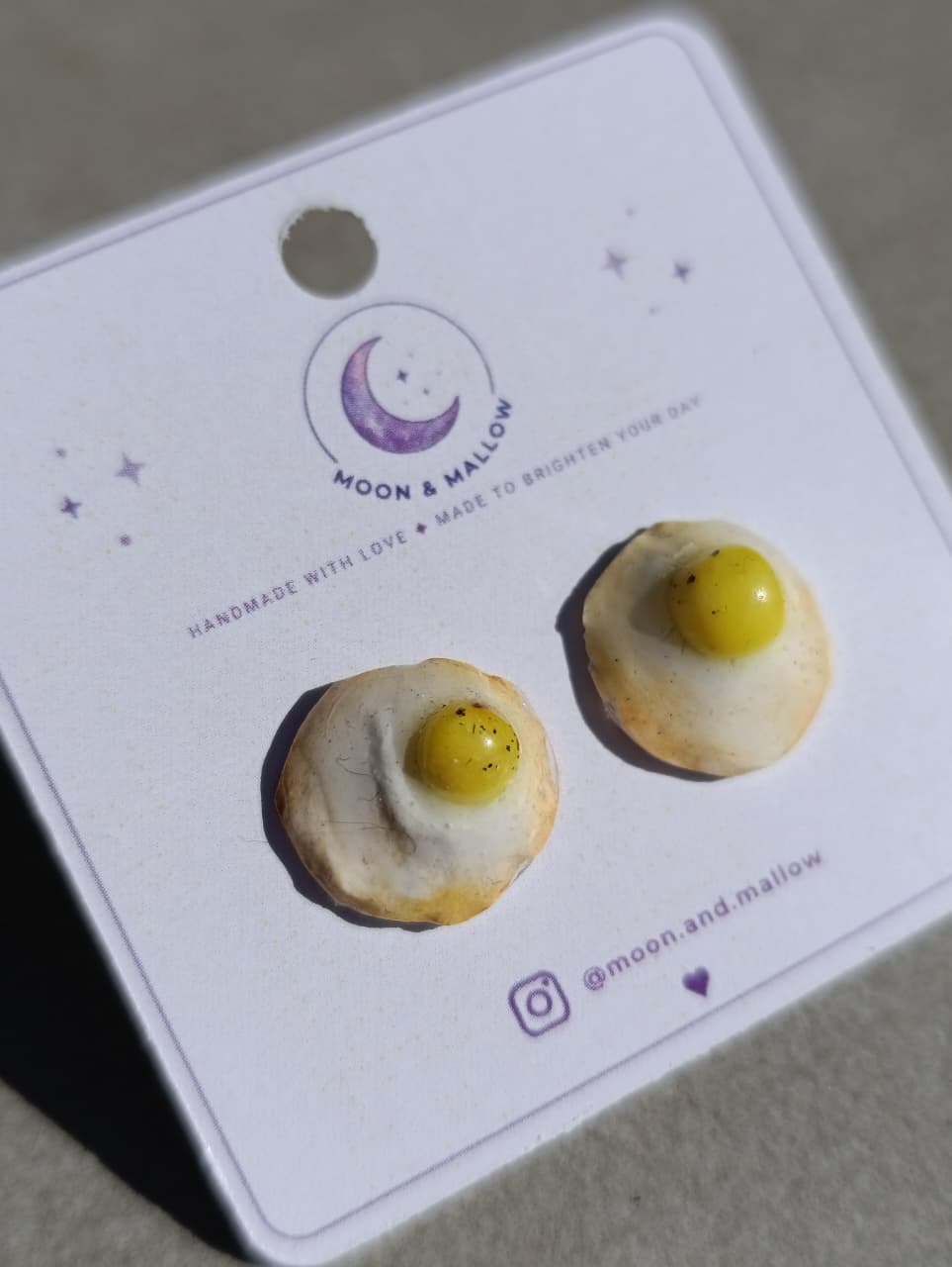 Fried Egg Stud Earrings 🍳✨